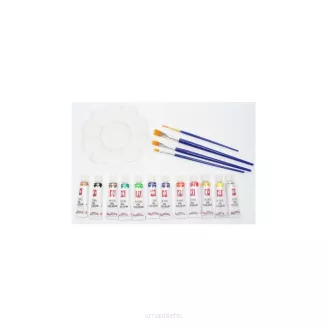 FARBY OLEJNE 12 KOLORÓW 12 ml + PĘDZLE