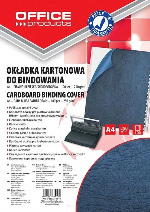Okładka Kartonowa do bindowania A4 Ciemno Niebieska skóropodobna