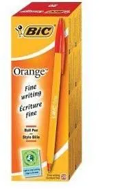 20x Bic Długopis Orange Original Fine czerwony