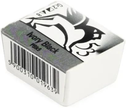 Akwarele w Półkostkach Renesans 53 Ivory Black 1,5 ml