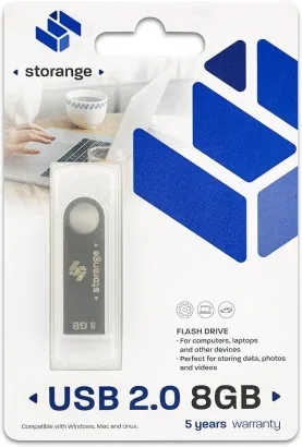 Pamięć USB 2.0 8G Slim Grafit
