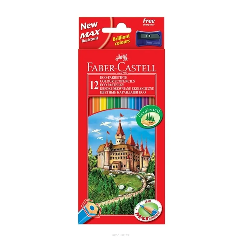Kredki sześciokątne Zamek Faber-Castell 12 kolorów smartkleks.pl