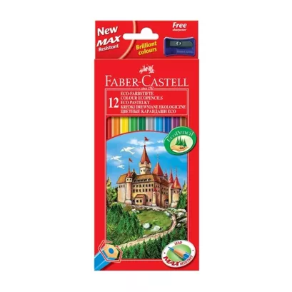 Kredki Sześciokątne Zamek Faber-Castell 12 kolorów