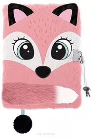 Pamiętnik z Kłódką Zamykany St. Majewski Futrzak Lisek Różowy A5 SmartKleks.pl