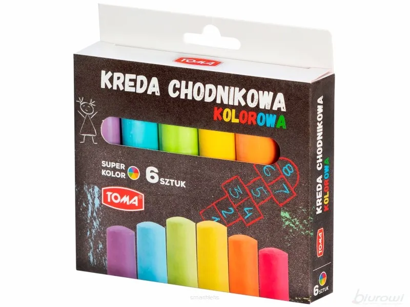 Kreda chodnikowa TOMA 6 KOLORÓW