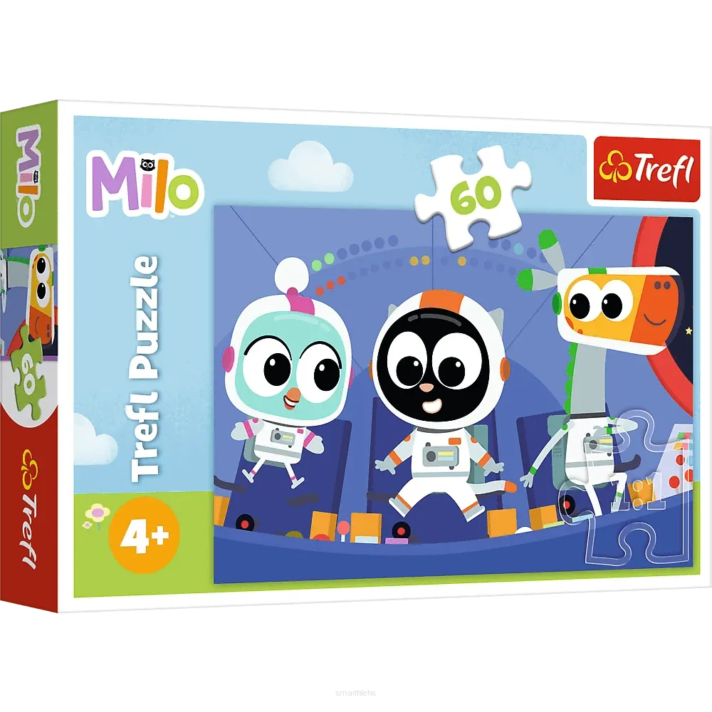 Puzzle Trefl 60 Elementów Czas poznać Milo smartkleks.pl