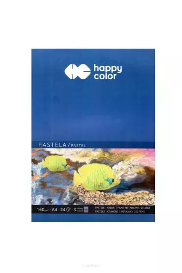 Happy Color Blok do pasteli A4, 24 ark, 3 kol, 160g 160 g 24 kartki