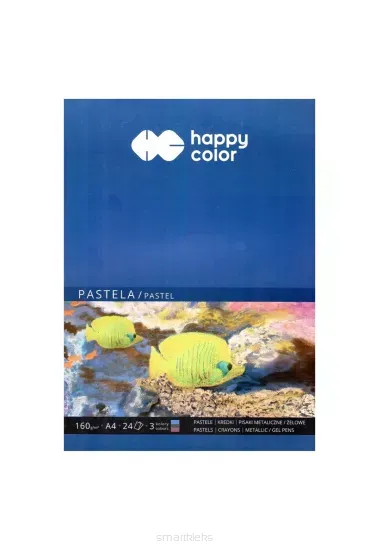 Happy Color Blok do pasteli A4, 24 ark, 3 kol, 160g 160 g 24 kartki