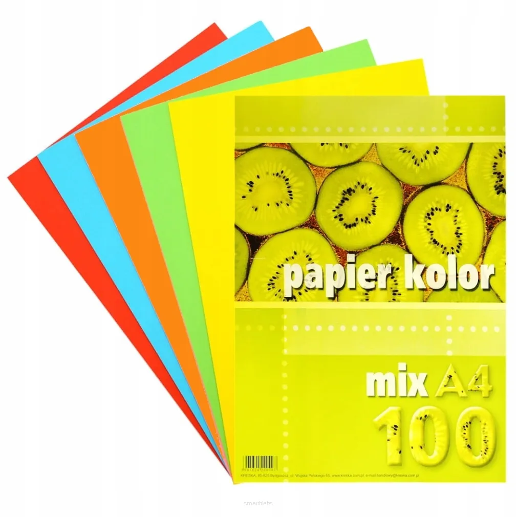 Papier Ksero A4 Mix Kolorów Kreska  SmartKleks.pl