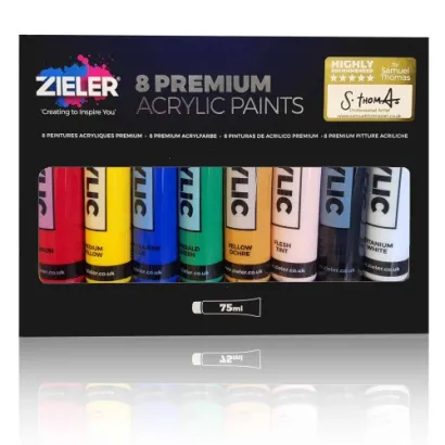 Zieler Zestaw farb akrylowych 8x75ml