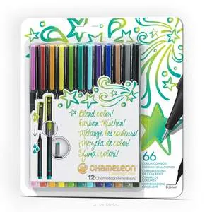 Cienkopisy Tonalne Chameleon Fineliner Bright Colors 12 kolorów