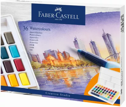 Farby Akwarelowe CS W Kostkach 36 KOL. FABER-CASTELL 169736