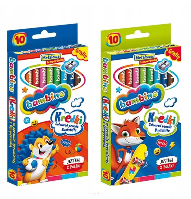 Kredki Ołówkowe Bambino Jumbo10 kolorów smartkleks.pl