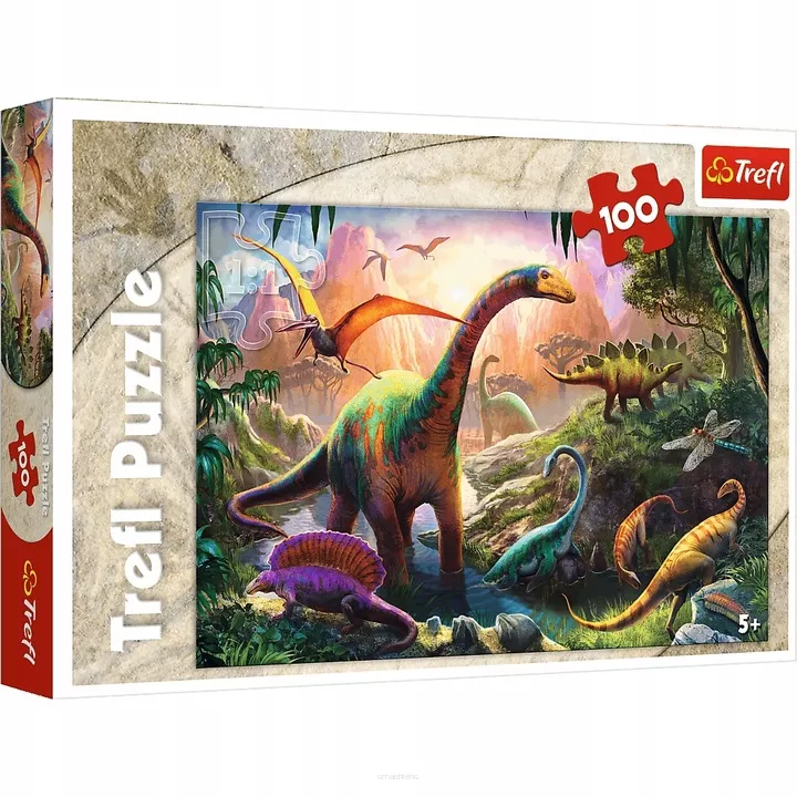 Puzzle Trefl 100 Elementów Świat Dinozaurów  SmartKleks.pl