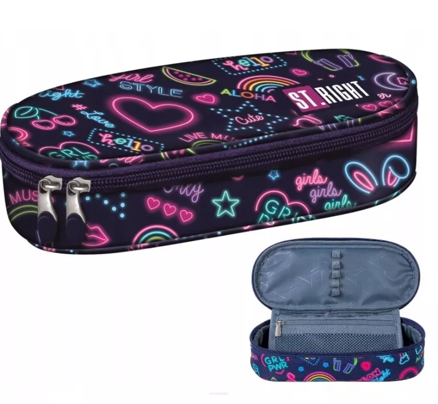 Piórnik Saszetka z Wewnętrzną Klapką ST-RIGHT PC-01 Neon