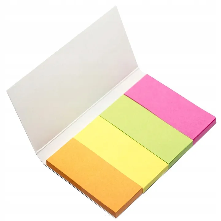 Zakładki Indeksujące Papierowe 4x40 karteczek Mix Kolorów Neonowe SmartKleks.pl