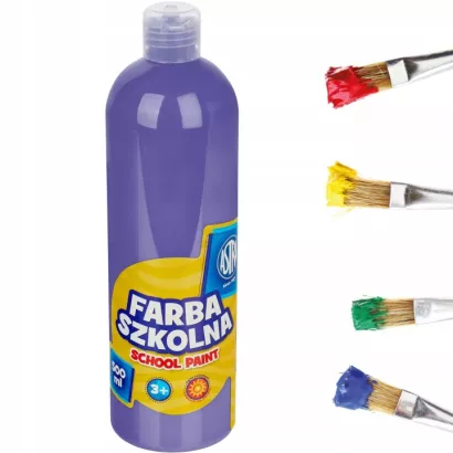 Farba szkolna ASTRA plakatowe 500 ml fioletowa