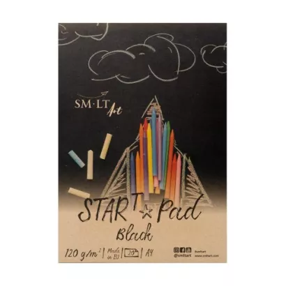 SMLTArt STARt Black blok A4 klejony 120g 20ark