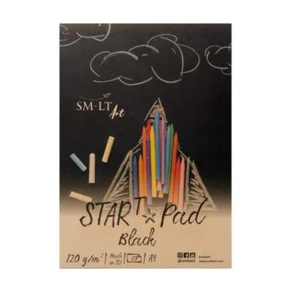 SMLTArt STARt Black blok A4 klejony 120g 20ark