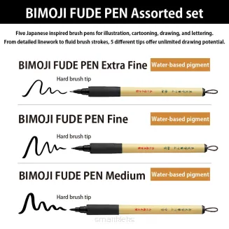 Kuretake Zestaw Pisaków Brushpen BIMOJI 5szt