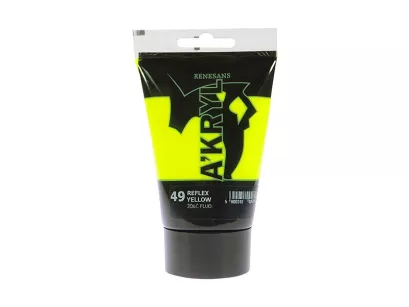 Farba Akrylowa Renesans 100ml 49 Żółta Fluorescencyjna