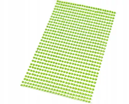 Kryształki Samoprzylepne 3mm, 527szt Zielone