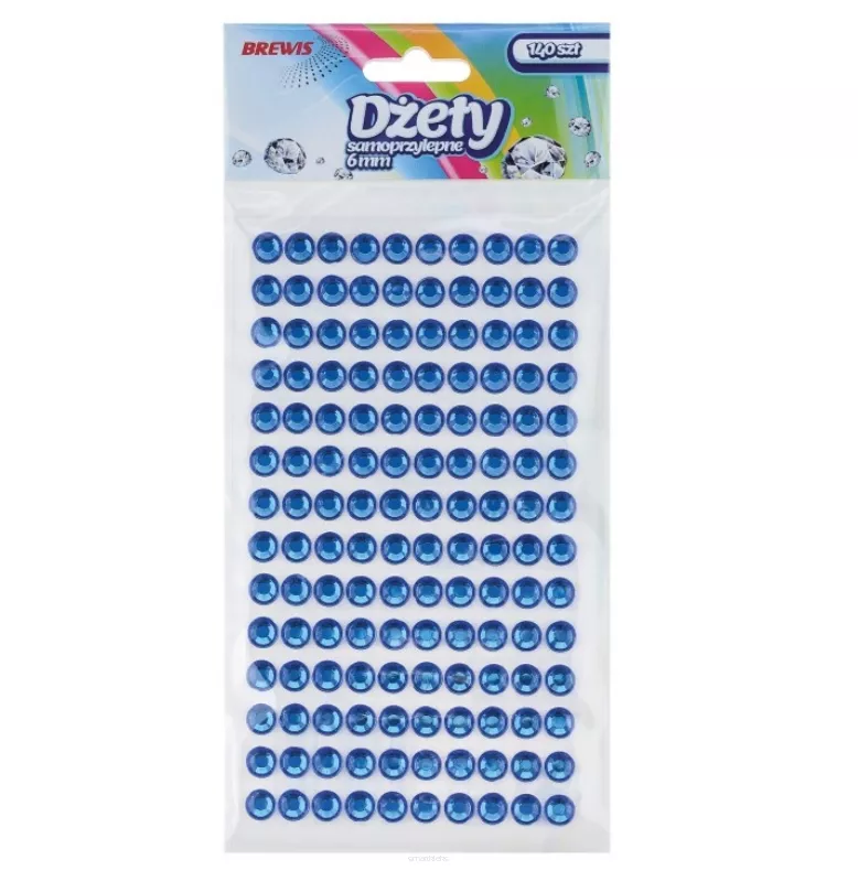 Dżety Samoprzylepne 6mm Niebieskie Brewis