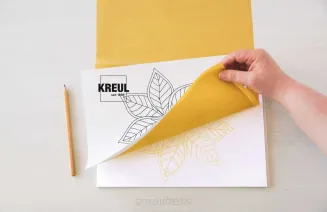 Kreul Żółty papier kopiujący na tkaniny A3