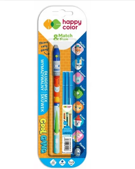 Długopis Wymazywalny Happy Color Cool Gang + 3 Wkłady smartkleks.pl