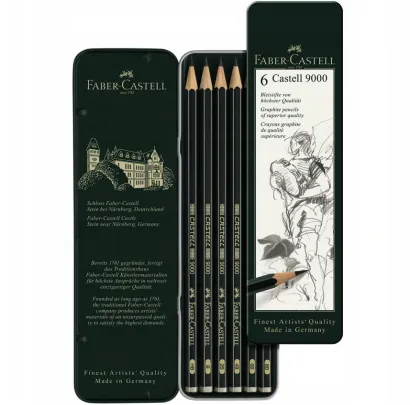 Zestaw Ołówków Faber-Castell 9000 6szt.