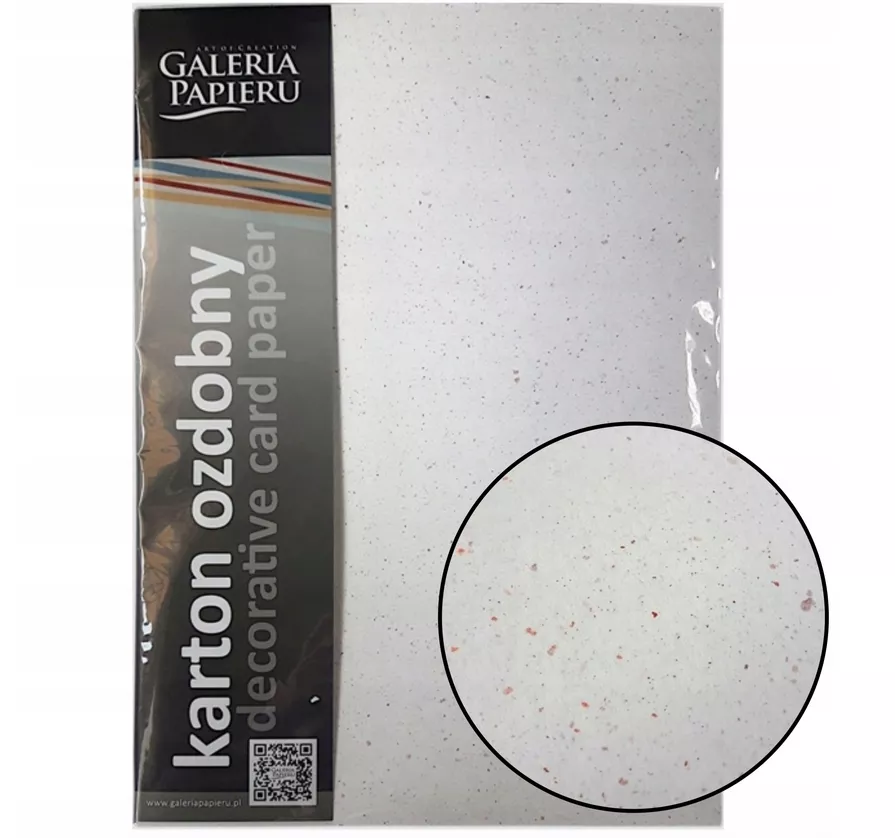 Karton Ozdobny Terrazzo Biały A4 Galeria Papieru smartkleks.pl
