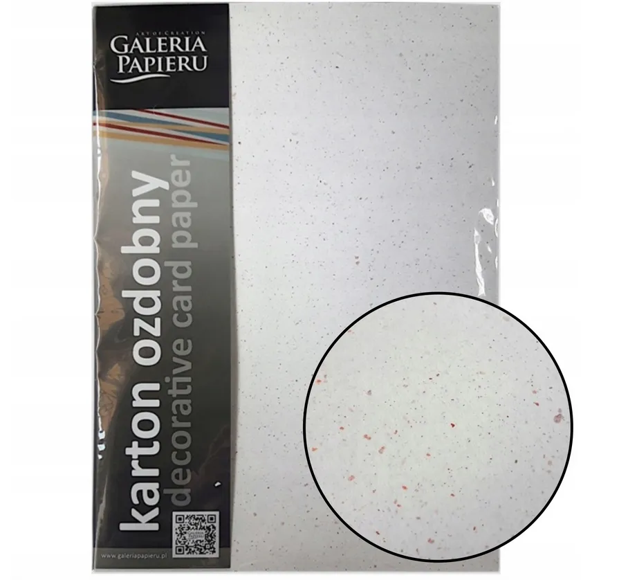 Karton Ozdobny Terrazzo Biały A4 Galeria Papieru smartkleks.pl