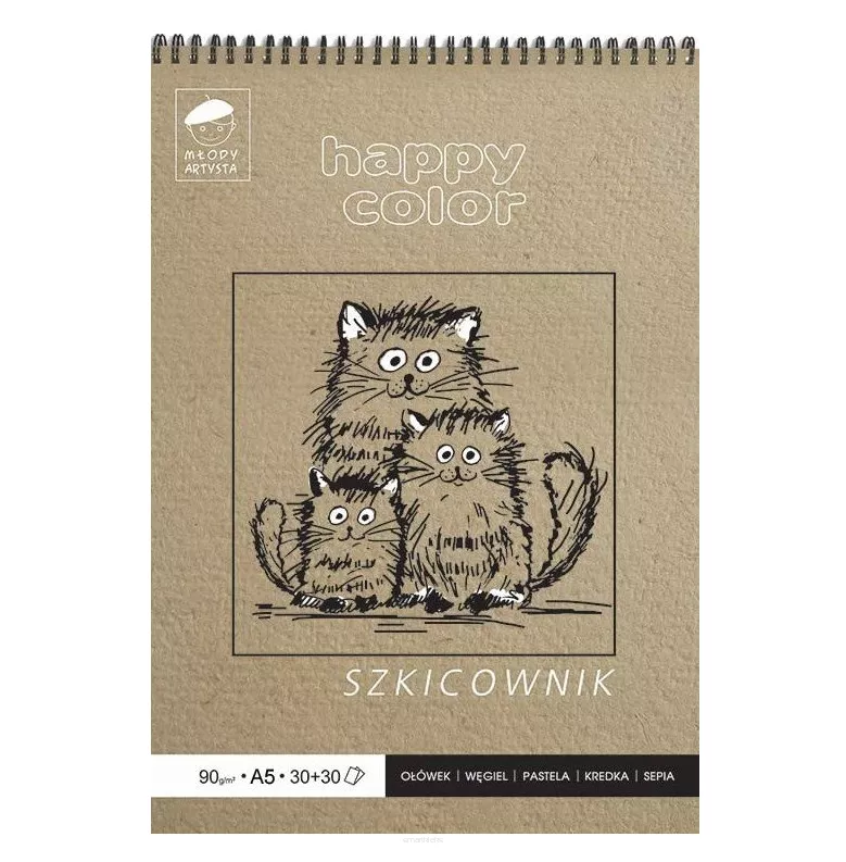Szkicownik Plenerowy A5 Happy Color 2 Kolory 90g smartkleks.pl