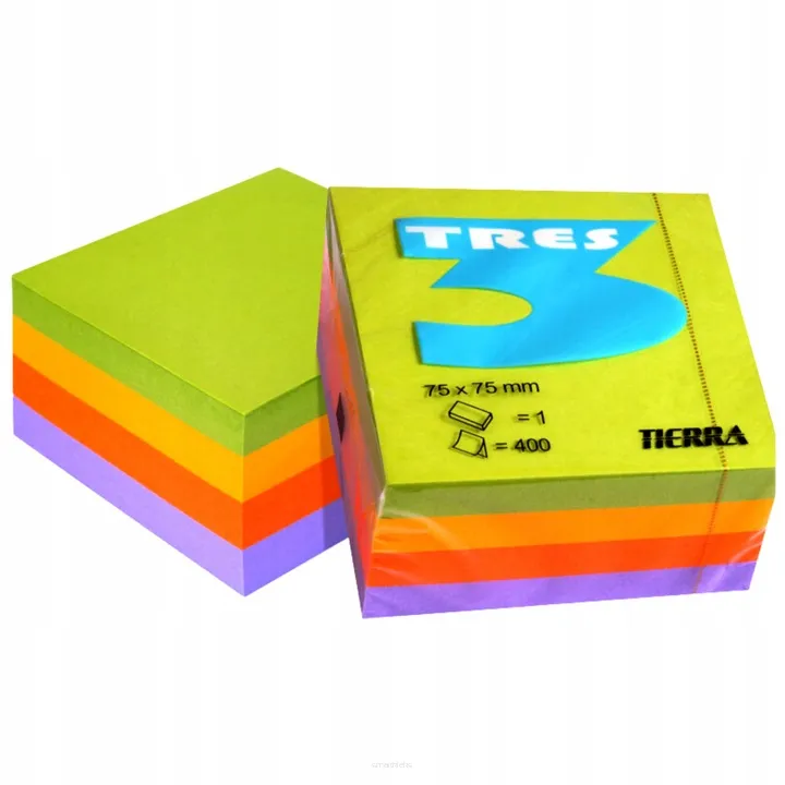 Karteczki Samoprzylepne Tres Energy Kolorowe  SmartKleks.pl