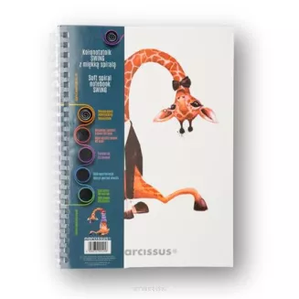 Kołonotatnik SWING Żyrafa A5 80K kratka 80g NARCISSUS