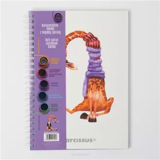 Kołonotatnik SWING Żyrafa A5 80K kratka 80g NARCISSUS