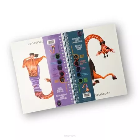 Kołonotatnik SWING Żyrafa A5 80K kratka 80g NARCISSUS