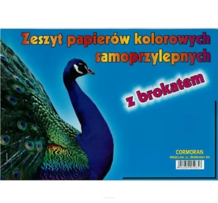 Zeszyt Papierów Kolorowych Samoprzylepnych Z Brokatem A4 Cormoran
