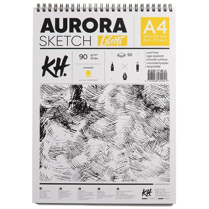 Szkicownik Spirala Aurora Sketch Light A4 90g smartkleks.pl