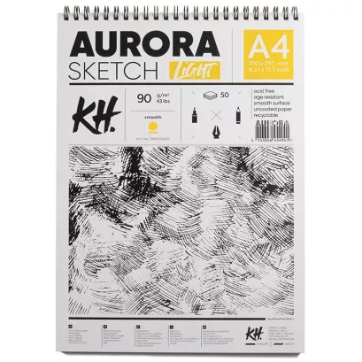 Szkicownik Spirala Aurora Sketch Light A4 90g