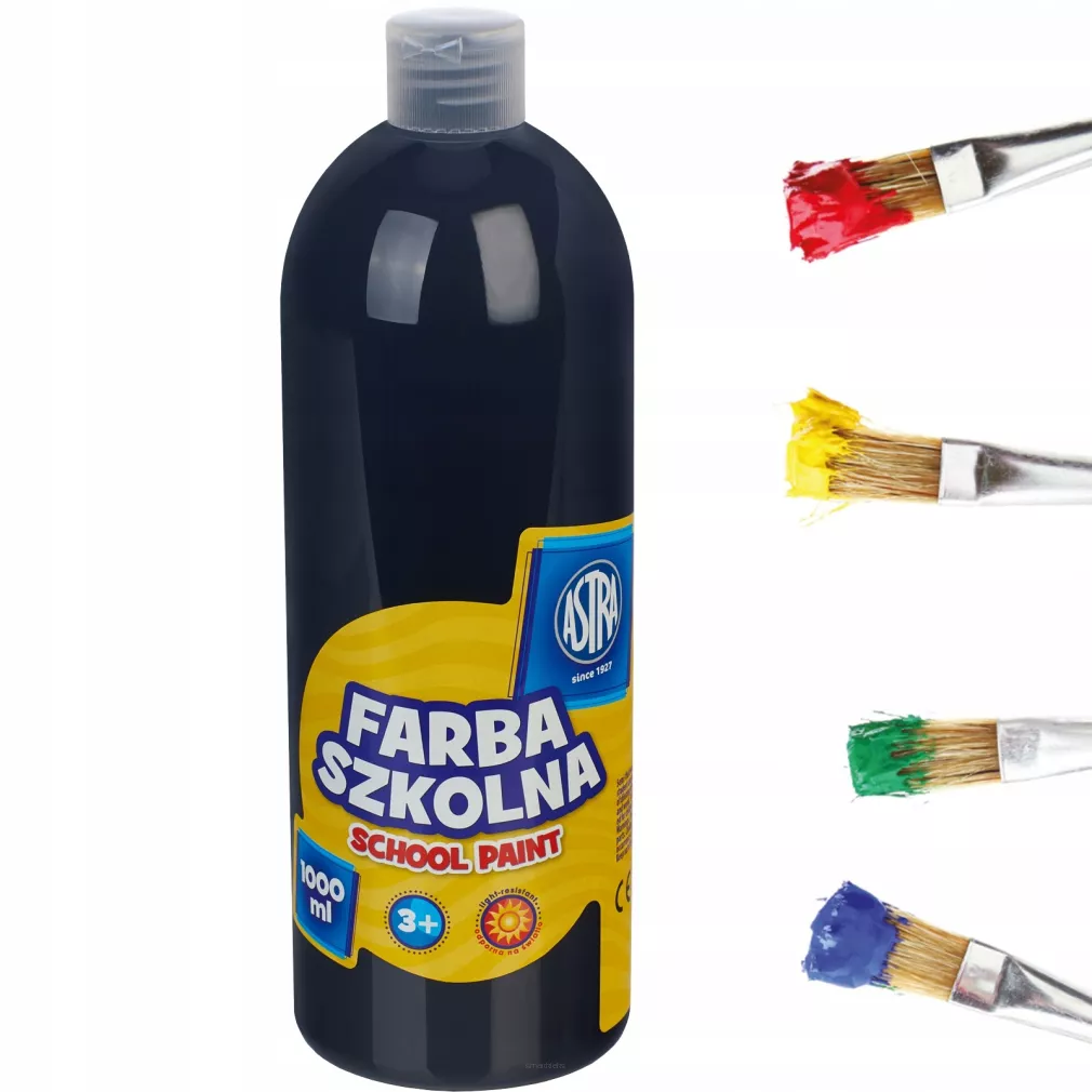 Farba Szkolna 1000 ml Czarna, Astra