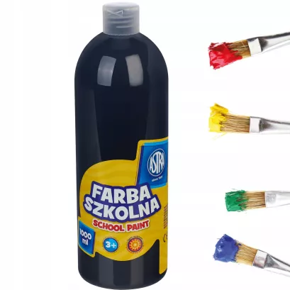 Farba Szkolna 1000 ml Czarna, Astra