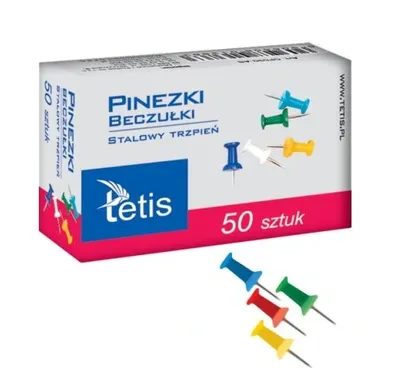 Pinezki Beczułki Kolorowe GP100-AB 50szt. Tetis