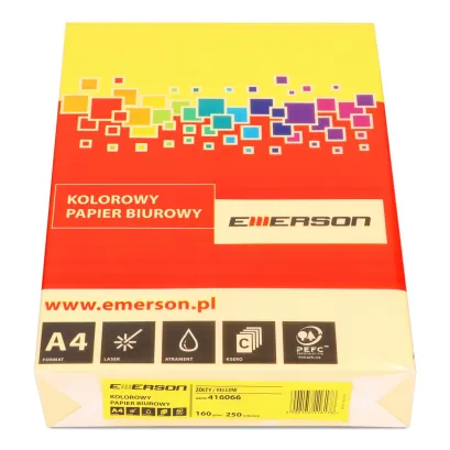 Papier ksero A4 160G Żółty Emerson