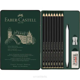 Zestaw Ołówków Faber-Castel Pit Graphite Matt Metal smartkleks.pl