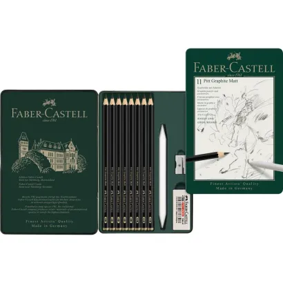 Zestaw Ołówków Faber-Castel Pit Graphite Matt Metal