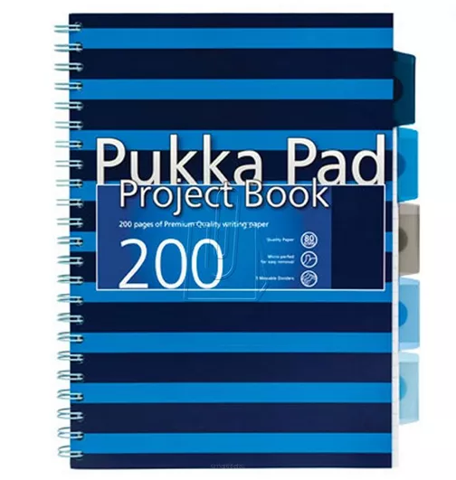 Kołozeszyt  A4/200 Kratka Przekładki Pukka Pad Paski Poziome