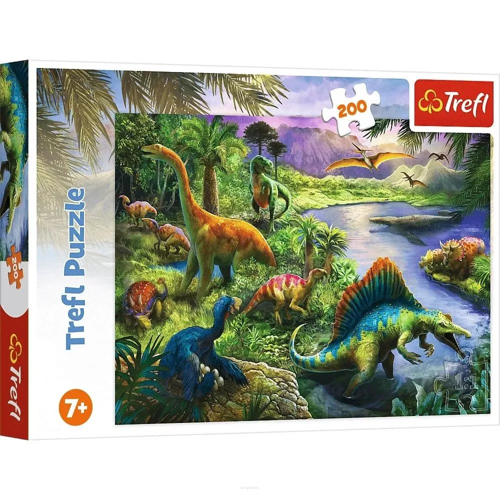 Puzzle Trefl 200 Elementów Drapieżne Dinozaury