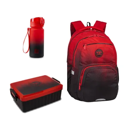 ZESTAW SZKOLNY PLECAK+ŚNIADANIÓWKA+BIDON COOLPACK CRANBERRY