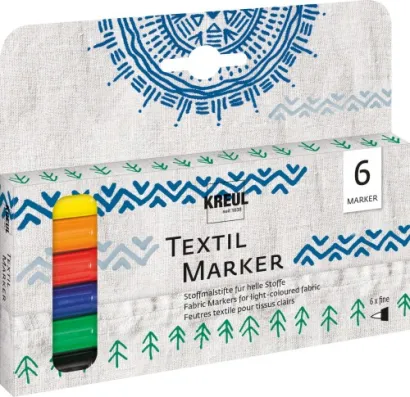 KREUL Textile Marker fine Set 6